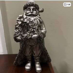 Silver Santa Claus Tabletop Decor